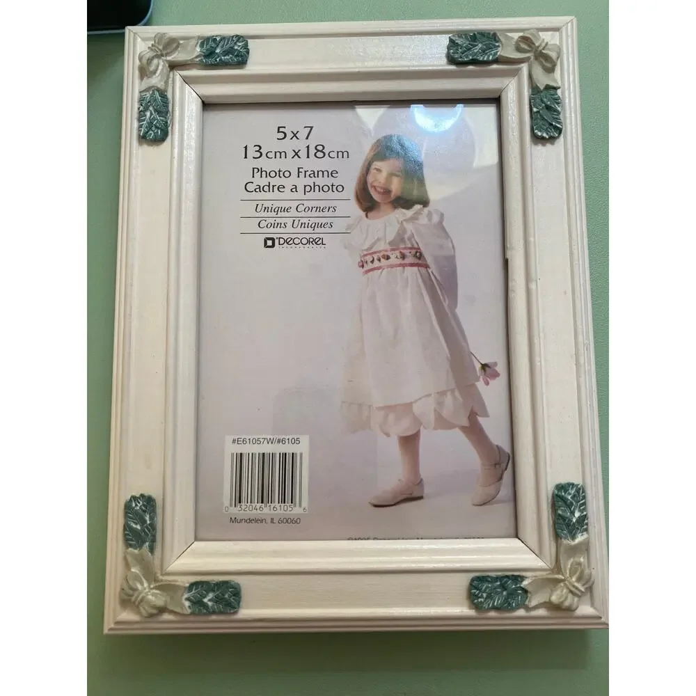 Vintage Wood Ceramic Frame 90s 5X7 Frame Cottagecore